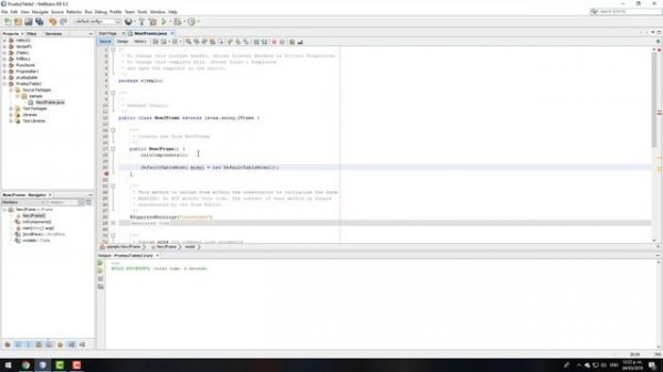 Llenar de datos manualmente un JTable con Java y NetBeans