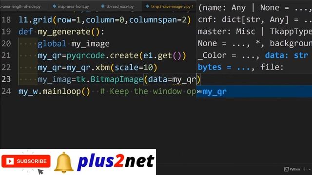 Tkinter QR code generator using pyqrcode library to display and saving images as SVG or PNG file смотреть онлайн
