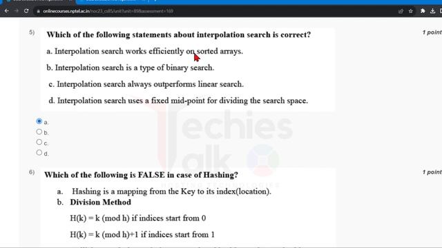 NPTEL Data Structure And Algorithms Using Java WEEK10 Quiz Assignment Solutions? | July 2023 смотреть онлайн