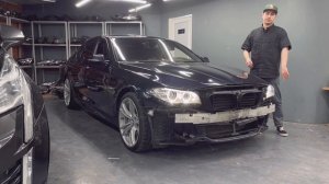 Установка светодиодных линз bi led BMW 5 series f10