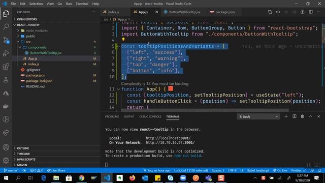 React Tooltip Button ReactJS смотреть онлайн