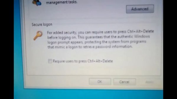 How To Enable Ctrl Alt Delete At Login Screen