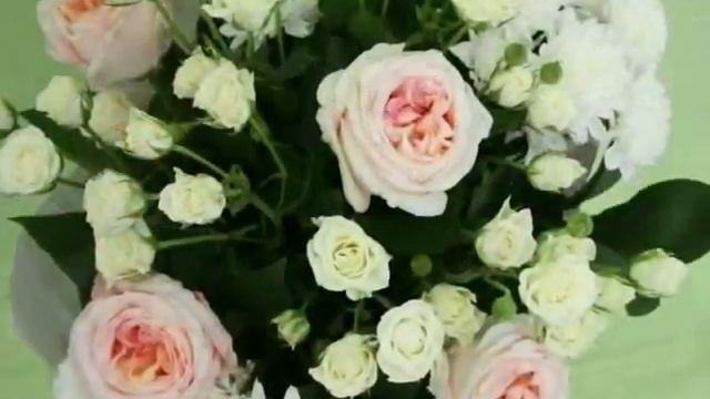 Букет из роз Анджи, кустовых роз и хризантем смотреть онлайн