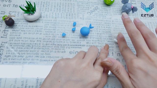 Sculpting Sea Charm: Clay Chubby Blue Whale, Bringing Cuteness From The Ocean To Your Fingertips