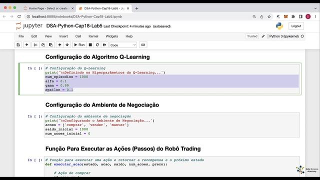 Lab 5 - Configuração do Algoritmo Q-Learning em Linguagem Python смотреть онлайн