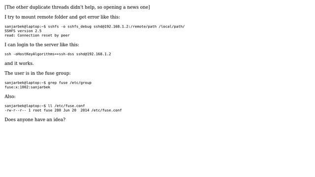 sshfs error: Connection reset by peer смотреть онлайн