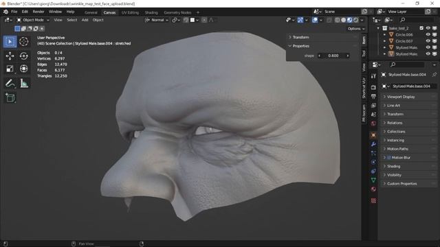 Blender 3.2 Alpha - Wrinkle Map Test Face from Blender Studio [Heist Project] смотреть онлайн