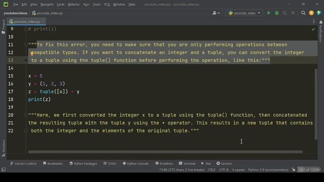 "How to Fix TypeError: Unsupported Operand Types for + 'int' and 'tuple' in Python" смотреть онлайн