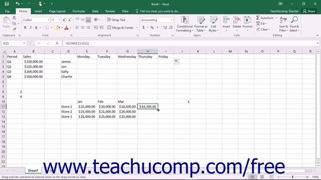 Excel 2016 Tutorial Using AutoFill Microsoft Training Lesson смотреть онлайн