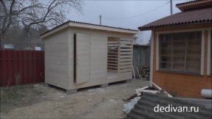 хозблок с дровником