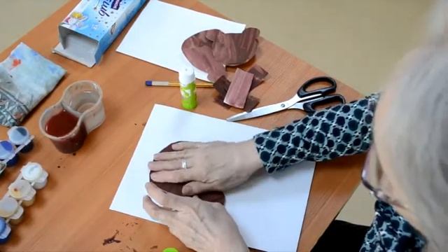 Мастер-класс художника Галины Григорьевны Преснухиной "Аппликация. Объёмный мишка". смотреть онлайн