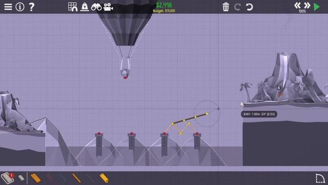 POLY BRIDGE 2 GAME PLAY BRIDGE BUILDER level glowing gorge 2-04 buggy bouncer hindi смотреть онлайн