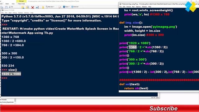 Create Watermark Splash Screen in Real Time using Python Tkinter смотреть онлайн