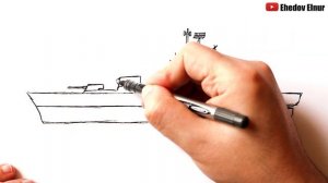 Как нарисовать Военный корабль | Уроки рисования