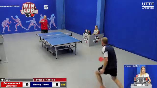 20:00 Деревинский Дмитрий 3-1 Плющ Павел Cтол 5 ЮГ-3 18.08.21