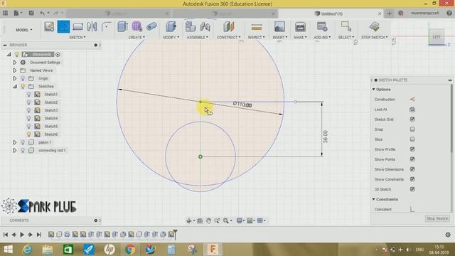 Fusion 360 beginner's tutorial - Modeling a piston cylinder engine assembly смотреть онлайн