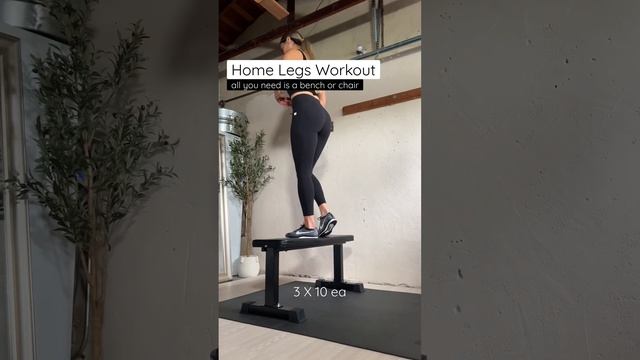 Bodyweight Legs Workout from Home, all you need is a bench or chair! #homeworkout #legday #glutes смотреть онлайн