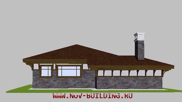 3D видео проект дома - двухместный гараж с сауной 89 м2 смотреть онлайн