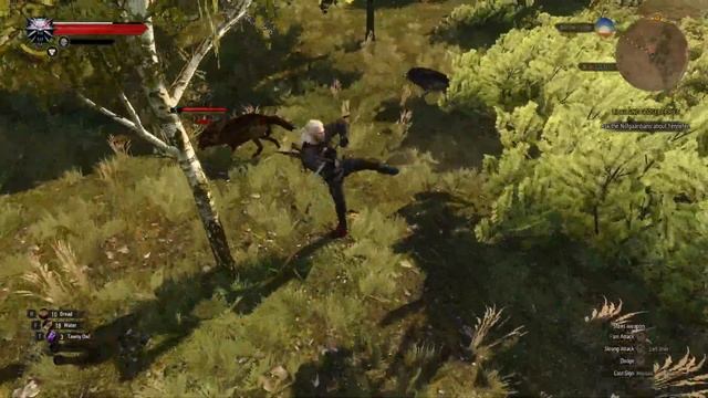 The Witcher 3: Geralt vs White Orchard wolves смотреть онлайн