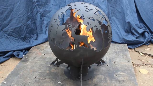 Костровая чаша металлический шар с рисунком смотреть онлайн