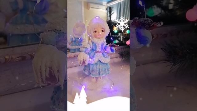 Снегурочка. игрушки из ваты. смотреть онлайн