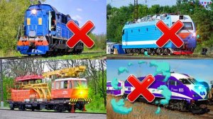 Найди поезда по цвету. Виды железнодорожного транспорта для детей