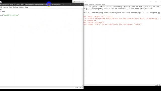 Day 02 First python Program in Urdu/ Hindi смотреть онлайн