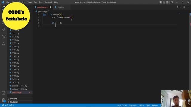 BEE 1060 - Positive Numbers Solution | Live Python3 Programming on Beecrowd Beginner Level Day 32 смотреть онлайн