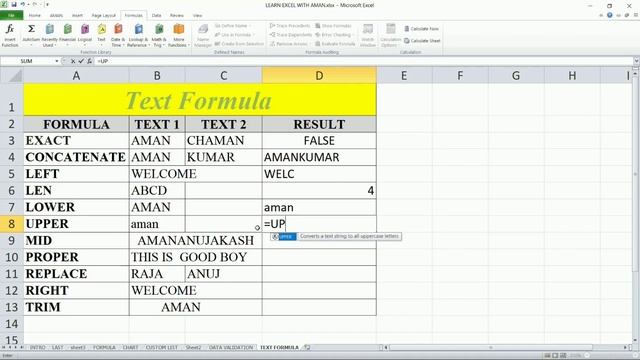 Ms Excel - Text formula #excel #text #formula #textformula смотреть онлайн