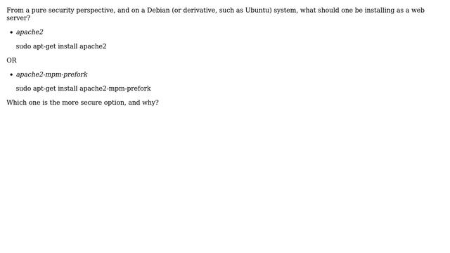 apache2 or apache2-mpm-prefork, which one is more secure? смотреть онлайн