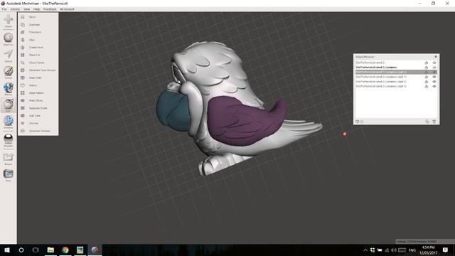 Splitting 1 STL into 4 STLs for multi-color & multi-material 3D printing with Meshmixer смотреть онлайн