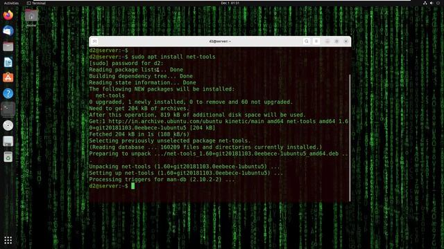 Install netstat command on Ubuntu 22.10 through net-tools package смотреть онлайн