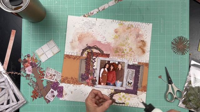 Thankful | Scrapbook Layout Process | 49 And Market: Plum Grove Collection