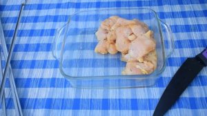 Сочный  шашлык из куриной грудки
