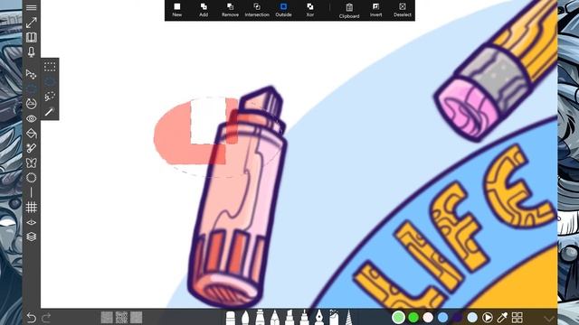 Digital Drawing in Sketchable with DTM: Selection Tool смотреть онлайн