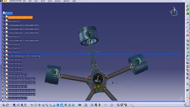 Catia V5 Powerful Tricks #131|Working of Radial Engine Mock up смотреть онлайн