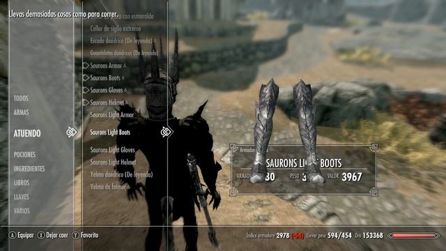 Skyrim - Mod para llevar la armadura de SAURON del señor de los anillos смотреть онлайн