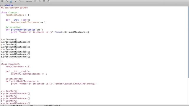 classmethod and staticmethod in Python смотреть онлайн