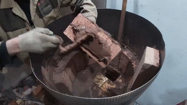 Маленькая печь для дачи из кирпича . Печь круглая своими руками смотреть онлайн