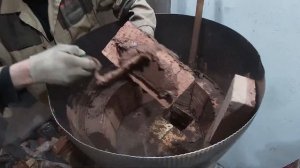 Маленькая печь для дачи  из кирпича . Печь круглая своими руками