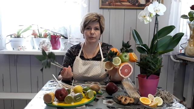 Краткий обзор лимона Eureka Lemon Pink Variegata.И создание фруктового букета. смотреть онлайн