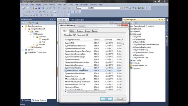 Saving Image In Local DataBase Using C# VS2010 смотреть онлайн