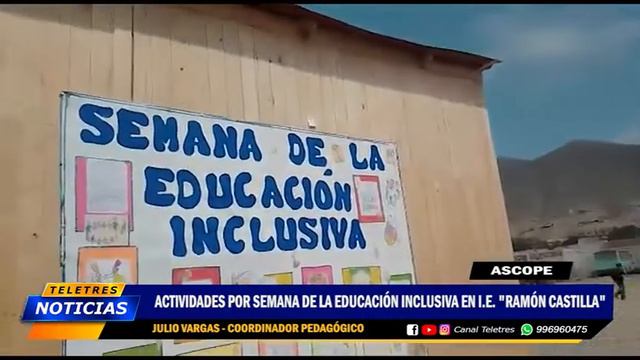 🟡ASCOPE - SEMANA DE LA EDUCACION INCLUSIVA EN RAMON CASTILLA🔵 смотреть онлайн