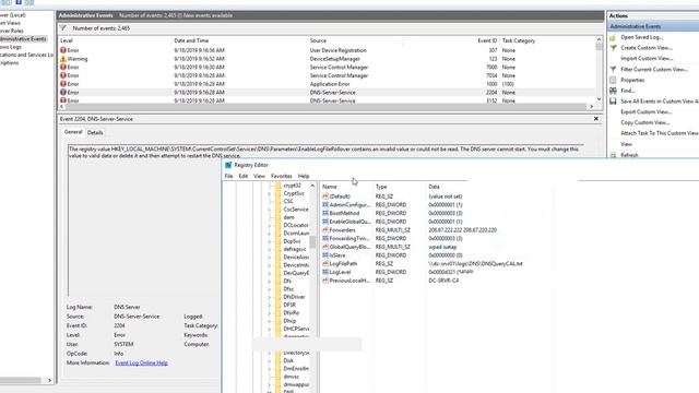 Solve Windows DNS Server 2016 2012 Error 1067 the Process Terminated Unexpectedly смотреть онлайн