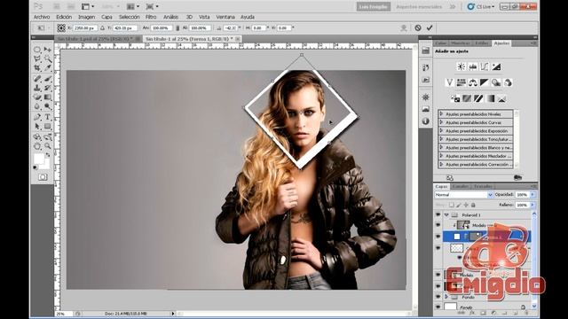Tutorial en Photoshop - Recorte de imagen fotográfico estilo Polaroid смотреть онлайн
