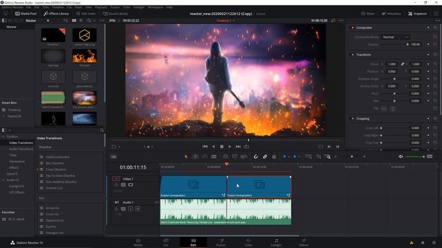 0017 Звук и анимация в Davinci Resolve / автоматическая анимация с помощью музыки! смотреть онлайн