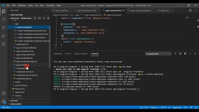 Angular 10 + Spring Boot CRUD Full Stack App - 14 - Creating Angular Create Employee Component смотреть онлайн
