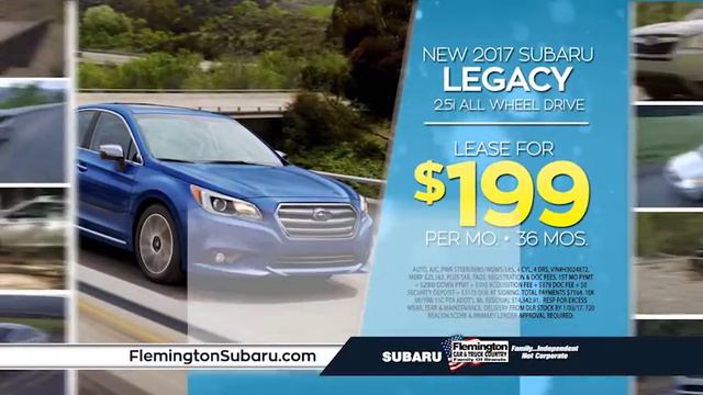 0% Financing | 2017 Subaru Impreza $178/mo | 2017 Subaru Legacy $199/mo | Flemington Subaru | 08822