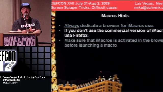 DEFCON 17: Screen Scraper Tricks: Extracting Data from Difficult Websites смотреть онлайн