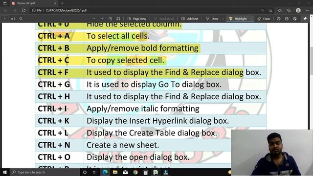 Shortcuts Key || L - 20 || Ms Excel || By :Monu Kumar смотреть онлайн